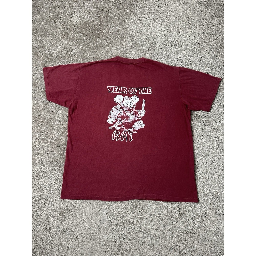 Vintage Mens Tshirt 70s Stedman Year of the Rat, Streetwear Style,‎ Size XL